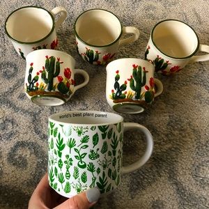 Lot of Mugs, Plant Themed